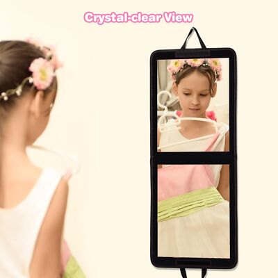 Foldable Portable Full Length Mirror for Camping Travel Dancers