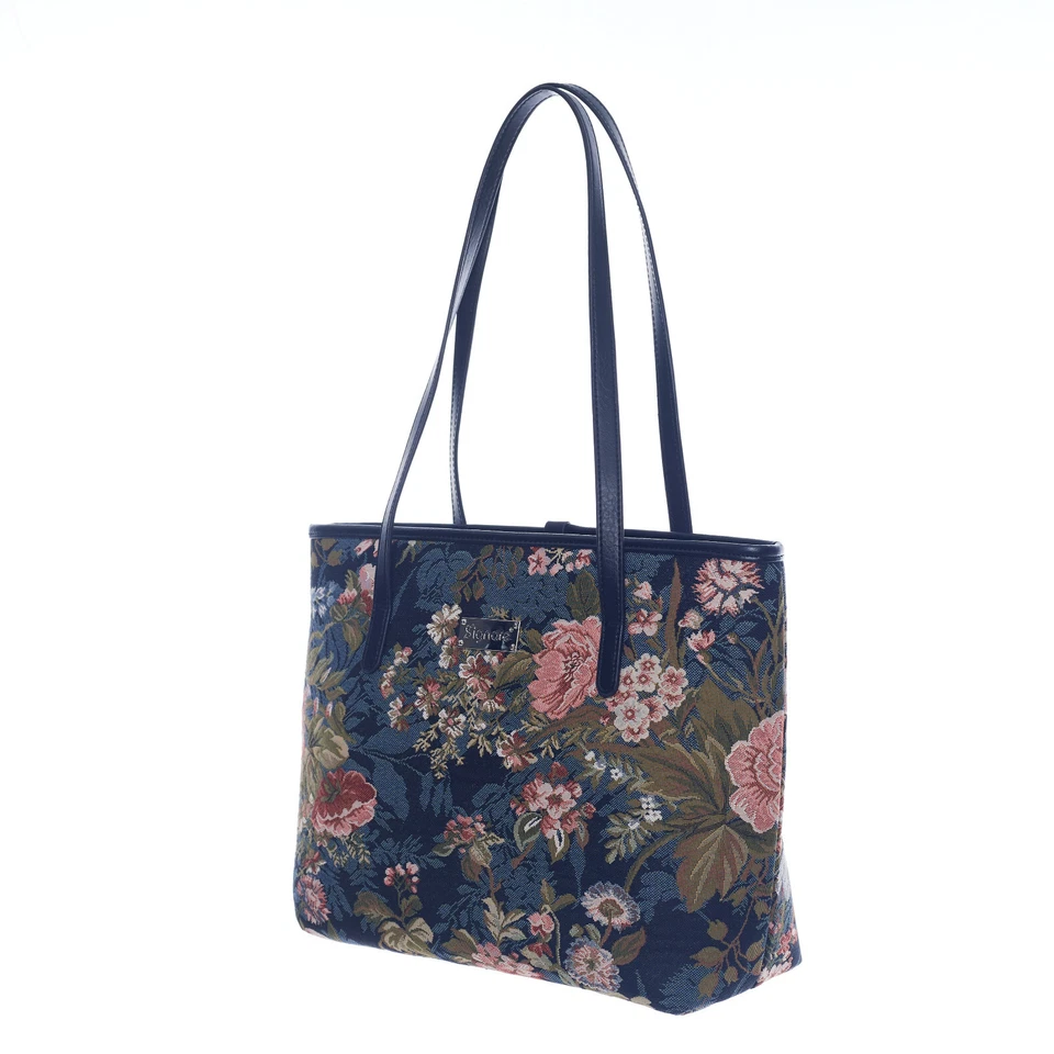 Signare Peony Flower Shoulder Bag Travel or Work Tote Bags For Women - Image 2 of 4