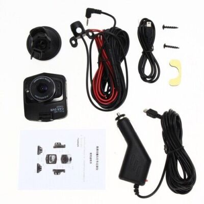 Portable Car DVR Video Recorder Dual Camera Lens Night Vision Cyclic Recording