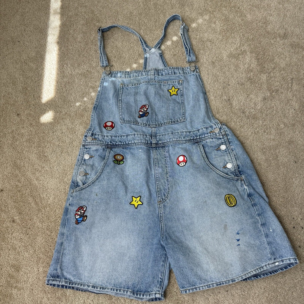 Levi's Premium Super Mario San Francisco Nintendo Overall Shorts