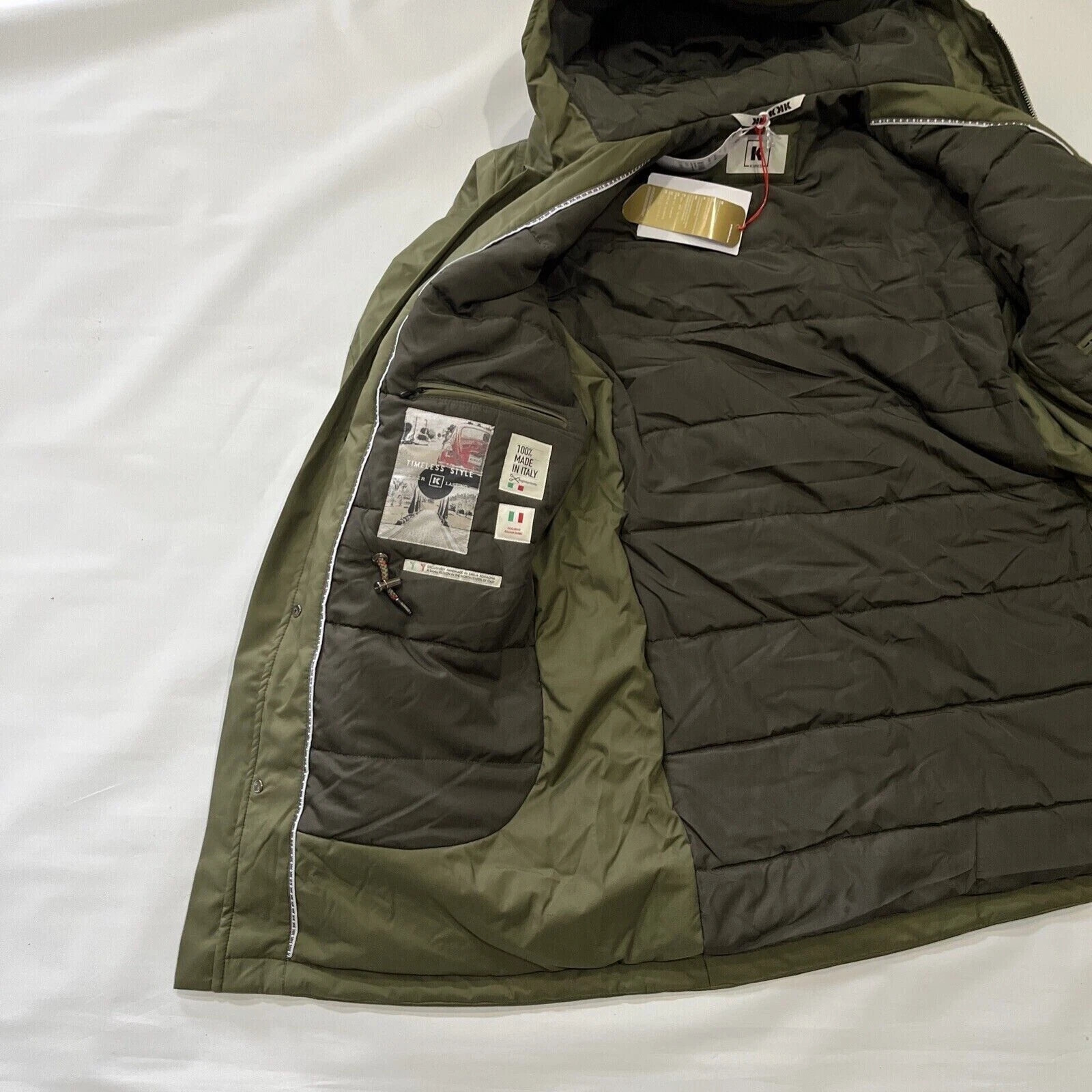 Kired by Kiton men's Olive Parka Jacket - size 42 / 52 eu - retail $1695 image 7