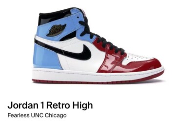 Size 8.5M - Jordan 1 Retro High Fearless UNC Chicago