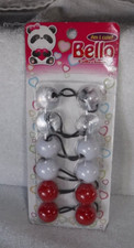 VTG Multi Color Knocker Ball Hair Ponytail Holders Hair