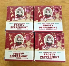 4 Dr Squatch Limited Edition Frosty Peppermint Zero Grit Peppermint Oil Bar Soap