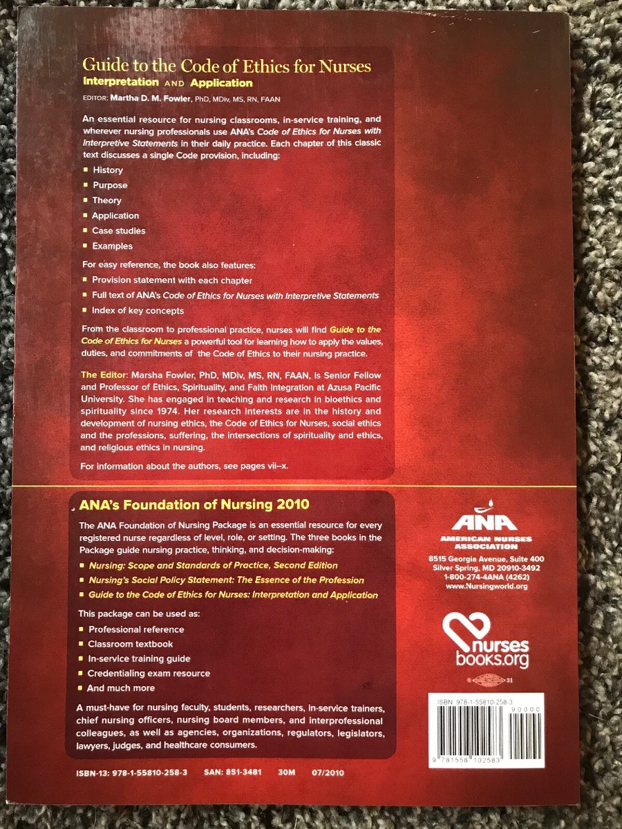 Code Of Ethics For Nurses