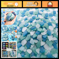 36 oz Sea Glass Pieces for Crafts - Frosted Seaglass Decor, Vase Filler, DIY Orn