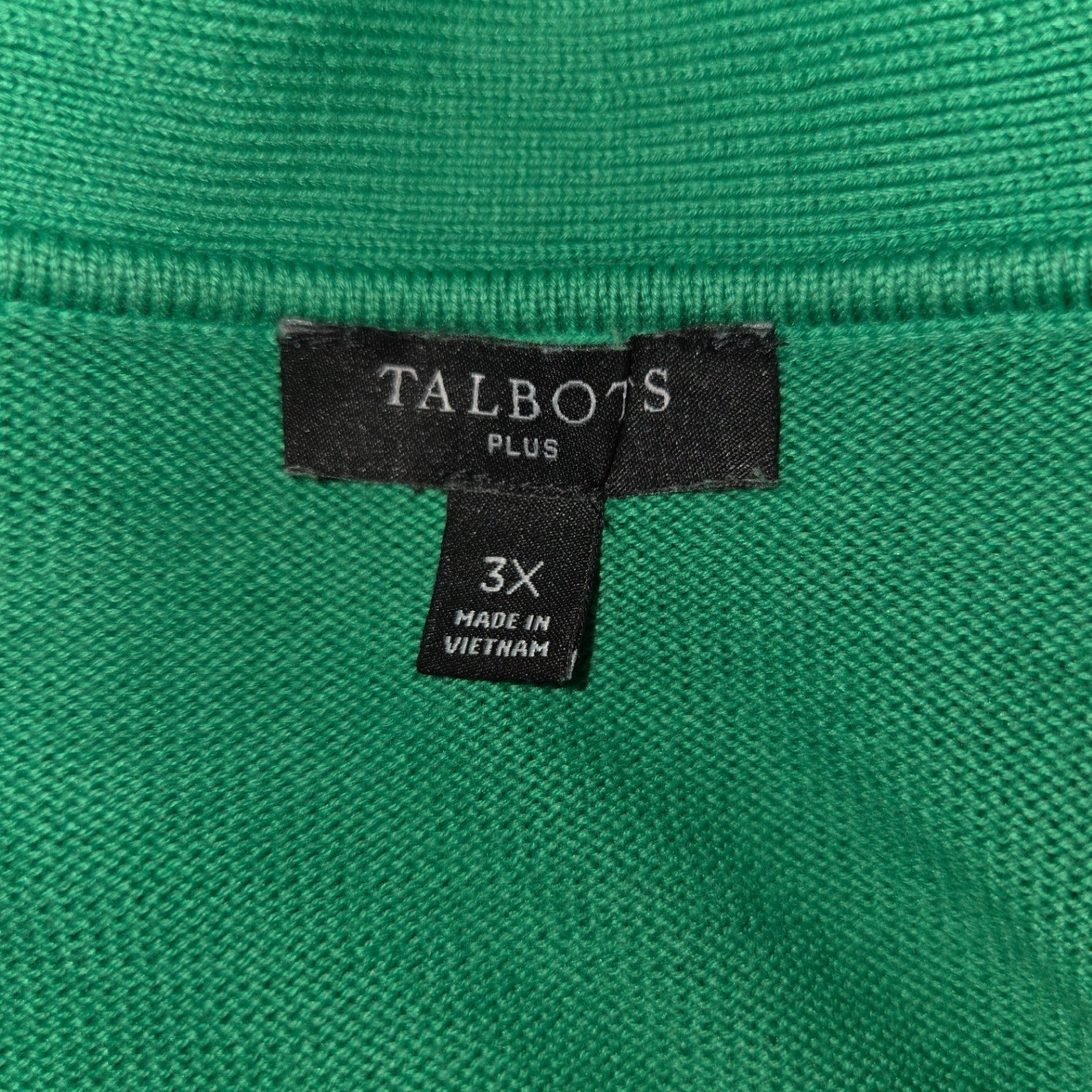 Talbots Plus Green V Neck Button Front Cardigan S… - image 3