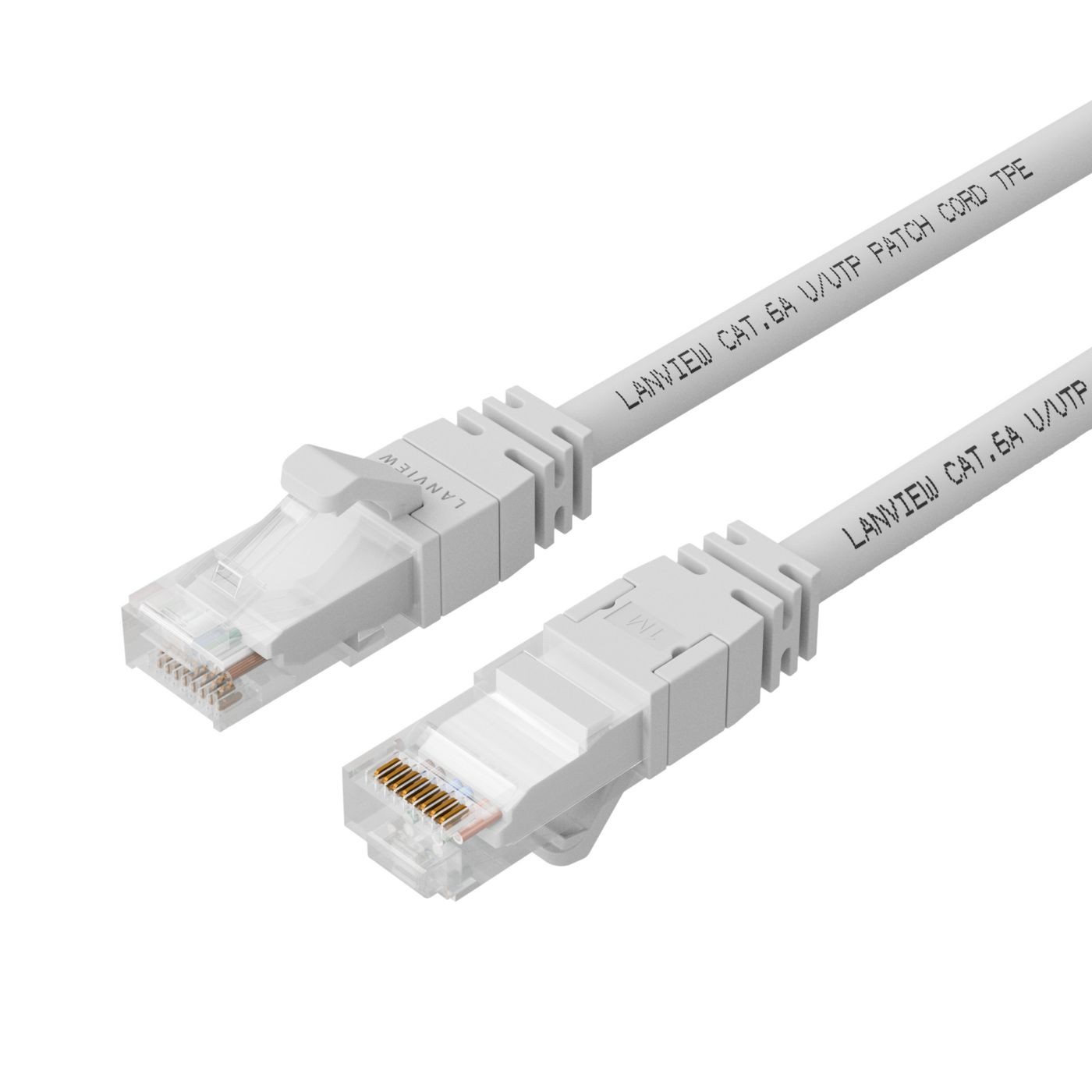 Lanview LV-SFTP6A01W CAT6A S/FTP 1m White LSZH.