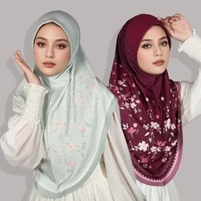 Chiffon Pearls Women Hijabs Shawl Elegant Fashion Diamond Head Wrap Long Scarf