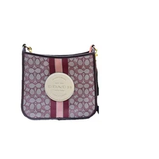 Coach Dempsey File Bag In Signature Jacquard Witn Stripe And Coach Patch