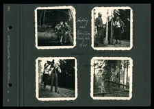 Stag Horn 1941 - Outing in the Woods with Dachshund - 1940s - Photo Album Page 22x15cm