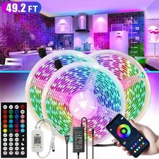 5050 LED Strip Light Flexible Tape Lighting Rope Home Outdoor 110V With US Plug