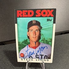 1986 Topps Steve Lyons Autographed Boston Red Sox Baseball Card #233