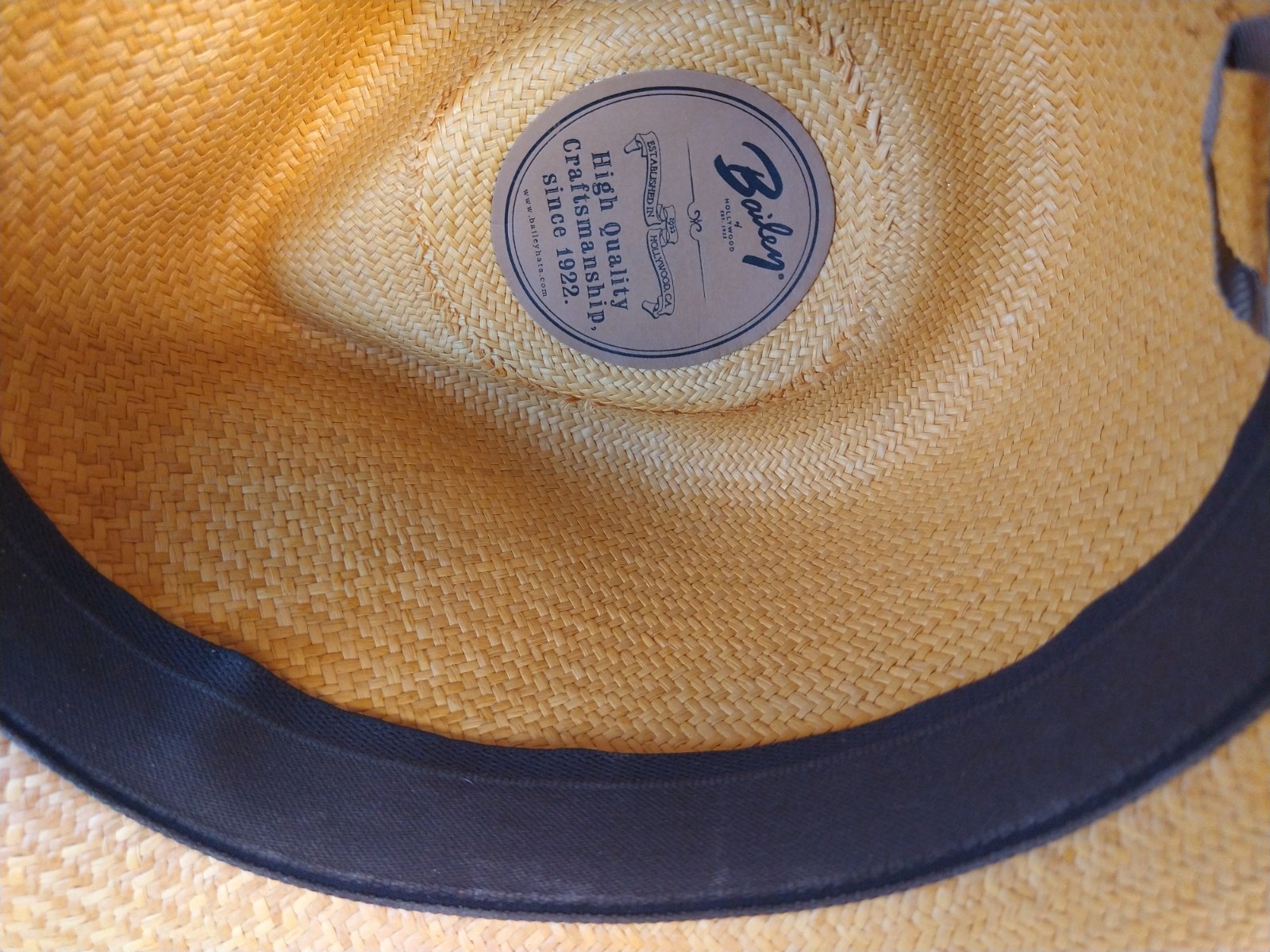 Bailey THE GENUINE ORIGINAL PANAMA Straw Fedora Hat SZ L