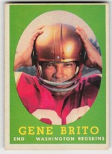 1958 Topps #113 Gene Brito FOOTBALL Washington Redskins