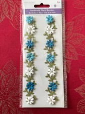 NIEBIESKIE KWIATY NA WINOROŚLI - NAKLEJKI OBRAMOWANIE 3D RZADKIE OD FOREVER IN TIME STATKI ZA DARMO