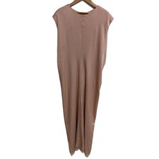BAUME Back Tuck, Sleeveless, Long Dress, Size 36, Pink Beige Women USED