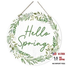 Hello Spring Door Decor, Easter Welcome Spring Sign For Green hello spring
