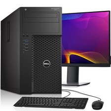 Dell Precision MT Desktop PC i7-7th 16GB RAM 1TB SSD 24" Built-in Wi-Fi Win 11