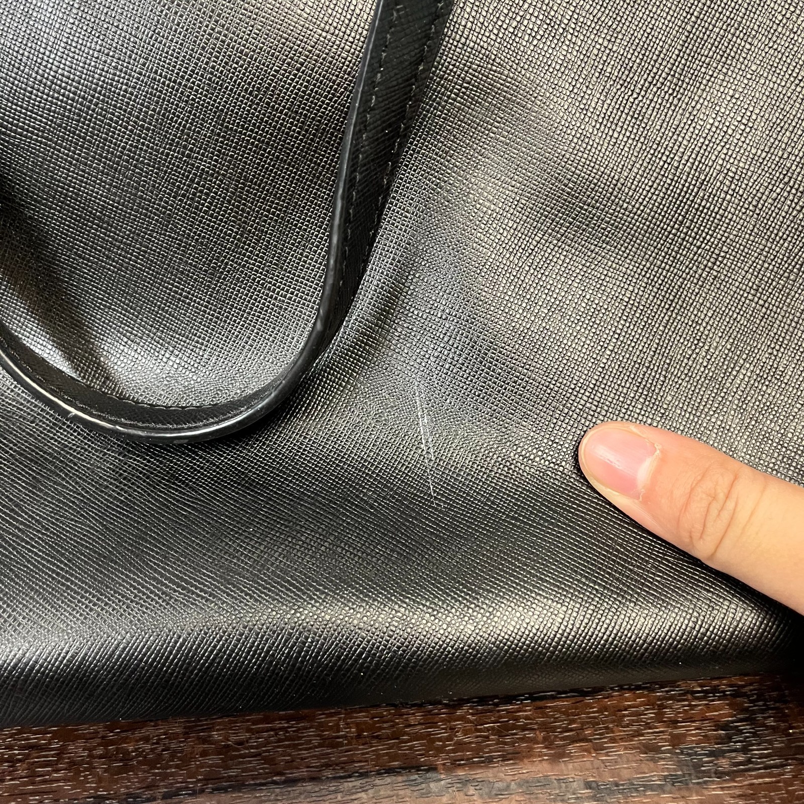 Kate Spade Women's Saffiano Leather Tote Bag Black Large Shoulder Purse Work thumbnail 6