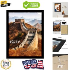 12x16 Picture Frame, Photo Frame for Wall Mounting Display, Black