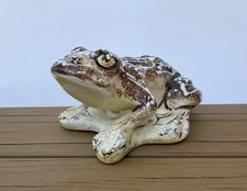 Vintage Dryden Pottery Hot Springs Arkansas Frog Lawn Ornament Fountain Topper