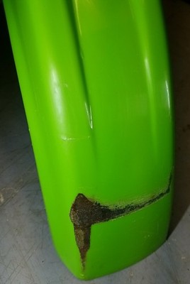 1990-2003 Kawasaki Kx60 Front Fender Oem Green Kx 60 Mud Guard
