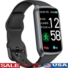 Fitness Tracker Heart Rate Blood Oxygen Monitor 24 Sports Modes Waterproof New