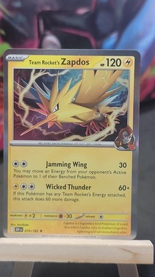Team Rocket's Zapdos 070/182 Holofoil DRI SV10: Destined Rivals Rare NM-MP