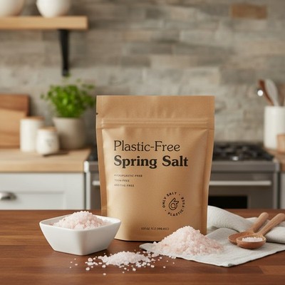 Organic 7oz Ancient Spring Salt Coarse Grain Rock & Sea Salt