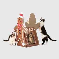 Gingerbread Man House Cat Scratcher Xmas Holiday - Wondershop Target