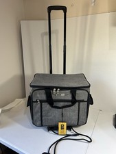 Cab55 Rolling Sewing Machine Case, Detachable Rolling Cart Black Gray New