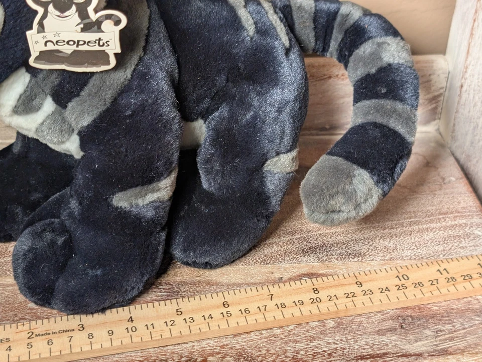 Neopets Limited Too Deluxe Shadow Kougra 10" Plush Stuffed Animal RARE 2003 NWT - Image 2 of 4