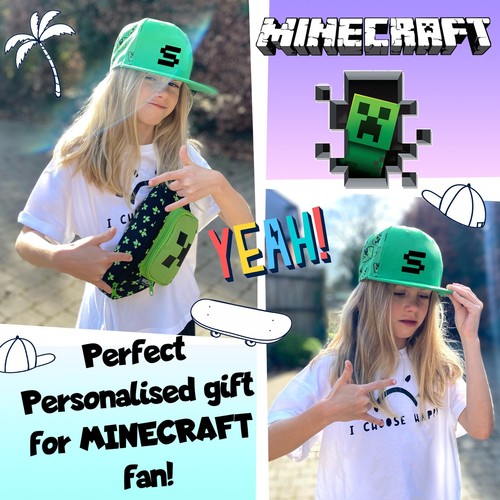 Minecraft personalisierte Baseballkappe für Jungen verstellbare Mütze 100 % UV-Schutz - Bild 8 von 34