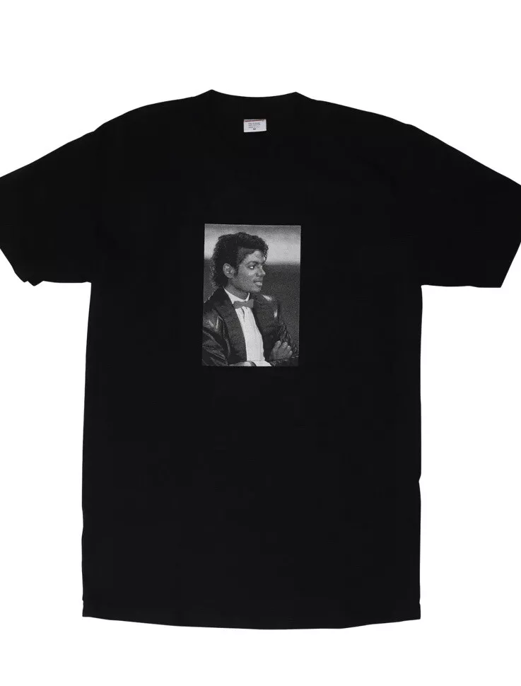 Supreme New York Michael Jackson Tee T Shirt SS17 Black SZ L