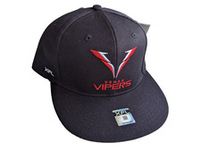 New 2023 Las Vegas Vipers XFL Football Hat Cap Snapback Flat Brim Official Black