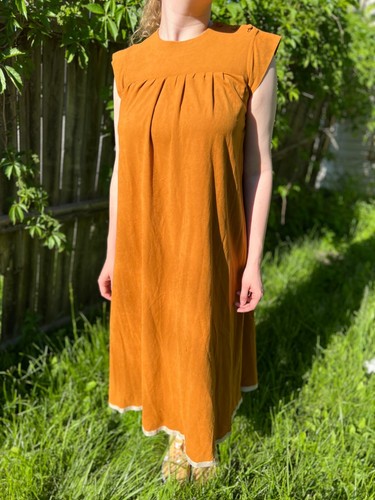 Vintage Orange 60s Shift Dress 70s Mod, $34.99 - Photo 3