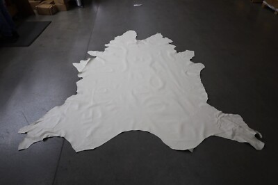 Cream White Leather Hide Upholstery Whole Full Cow Hide Stunning Leathercraft