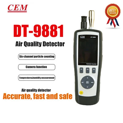 CEM DT-9881 6ch Air Particle Counter Temperature Humidity HCHO CO Gas Detecter✦K