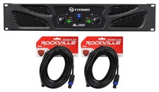 Crown Pro Audio XLi2500 1500w 2 Channel DJ/PA Amplifier Amp 2 Speakon Cables