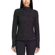 NWT Spyder Ladies' Fleece Printed Half Zip Black Size M L