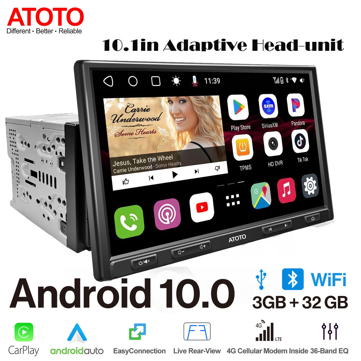 ATOTO S8 Standard 2DIN Android Car Stereo-3+32G Wireless Android Auto &  CarPlay