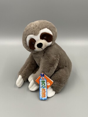 10  Gray Sloth Plush Ecokins Stuffed Animal Soft Toy Wild Republic