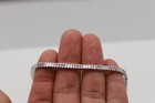 Tennis Bracelet Natural Diamonds and Natural Pink Sapphire 18k  White Gold — photo 7