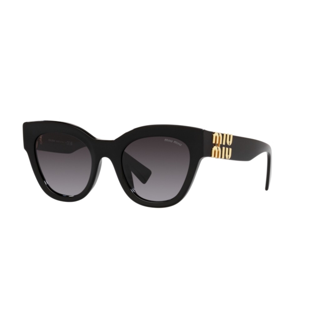 Occhiale da sole Miu Miu 01ys colore 1AB5D1 nero forma squadrata da donna lenti