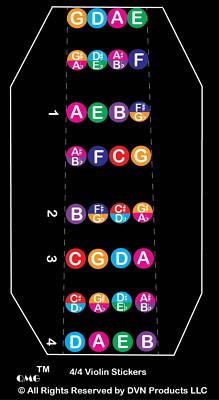 QMG Violins Kids/Adult Beginner Fingerboard and Fretboard Stickers