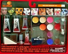 Happy Halloween 19 Color Deluxe Makeup Kit Costume Facepaint Grease Glitter Gel