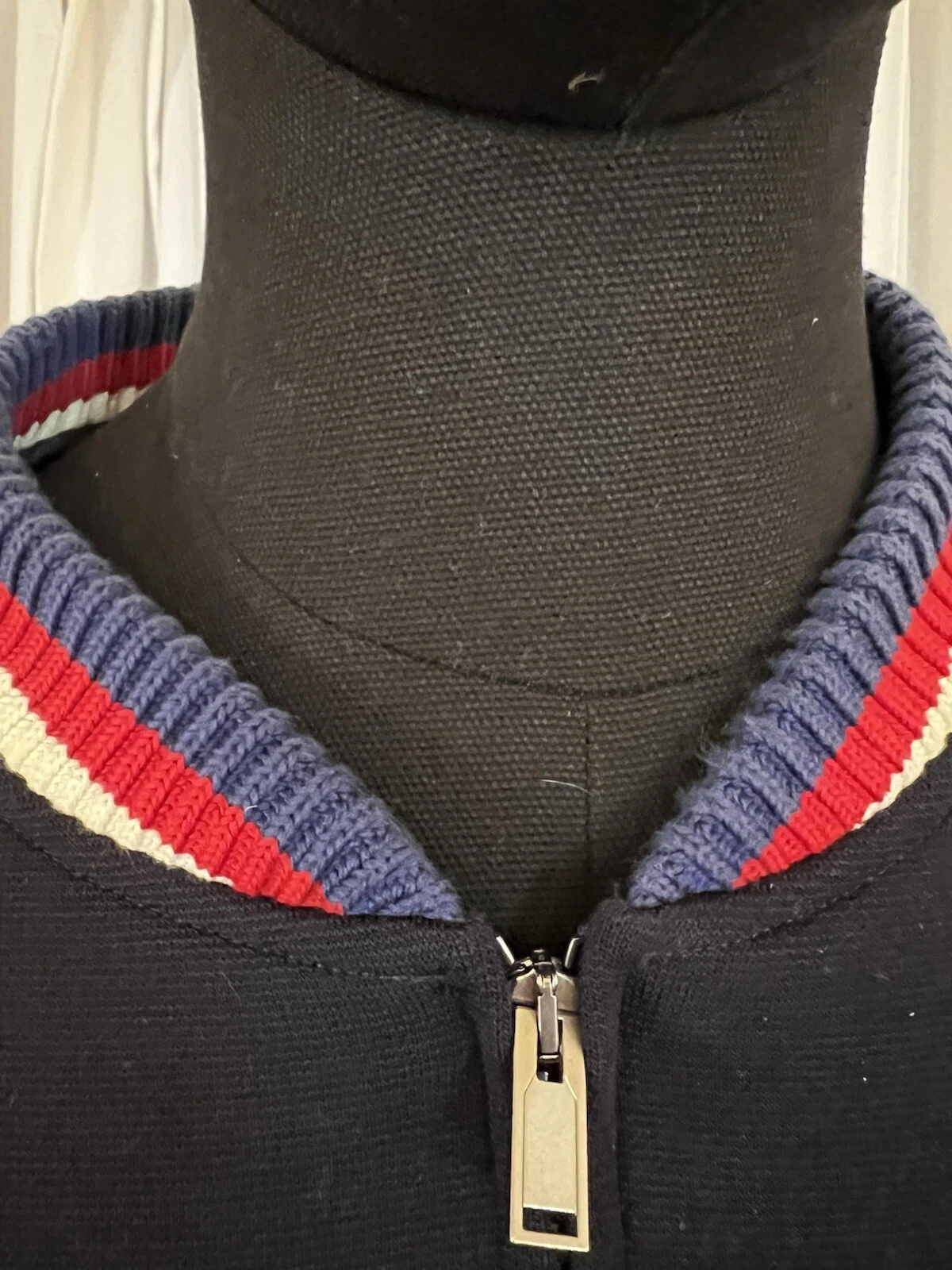 Gucci Giacca Uomo Varsity Lana Navy In Ottime Condizioni Tg XL