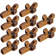10PCS Cross My Heart Encouragement Gift Small Wooden Cross Handheld Pocket