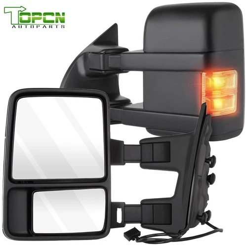 For 99-07 Ford F250-F550 Super Duty Towing Mirrors Pair Power Heated Turn Signal